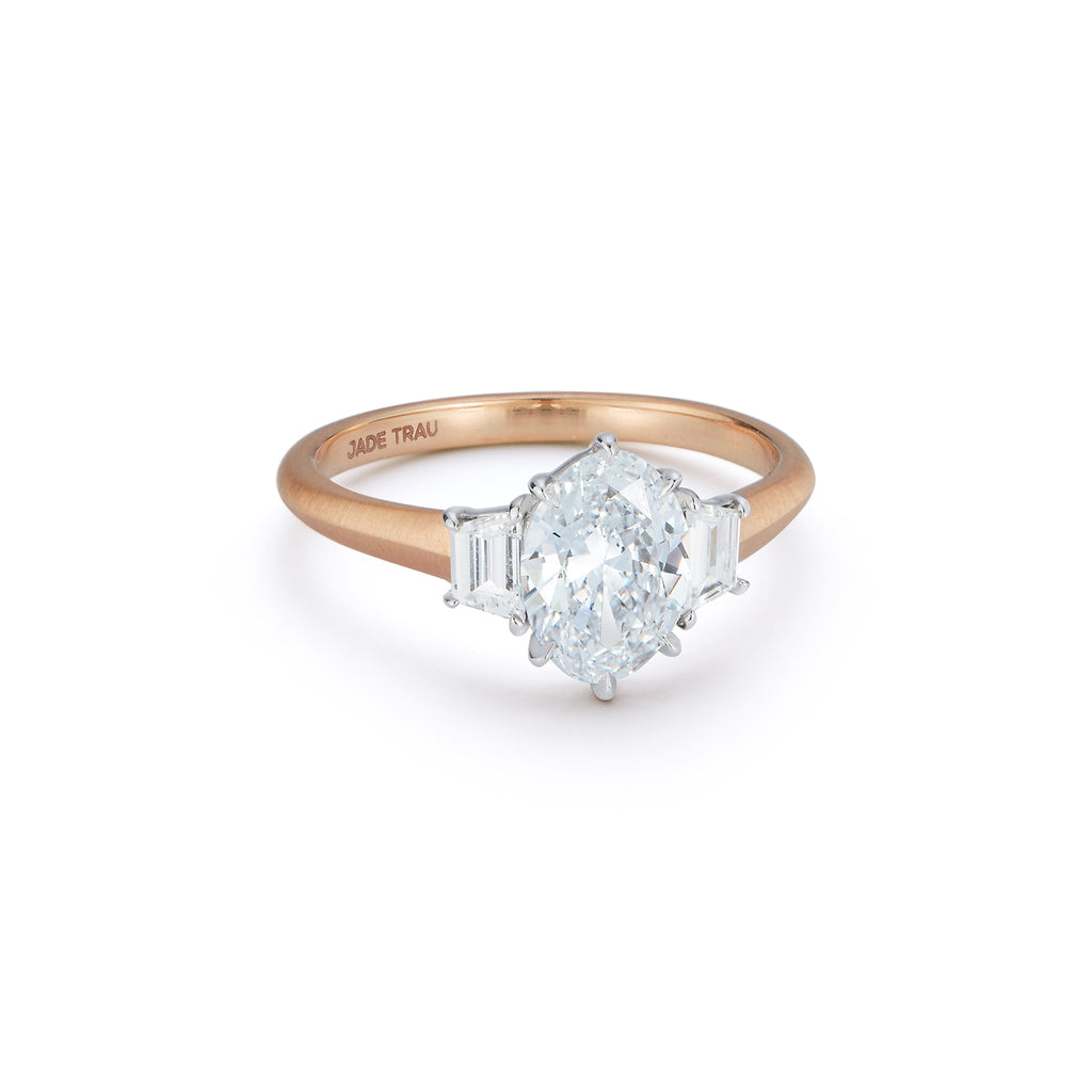 Jenny Three Stone in 18K Rose Gold