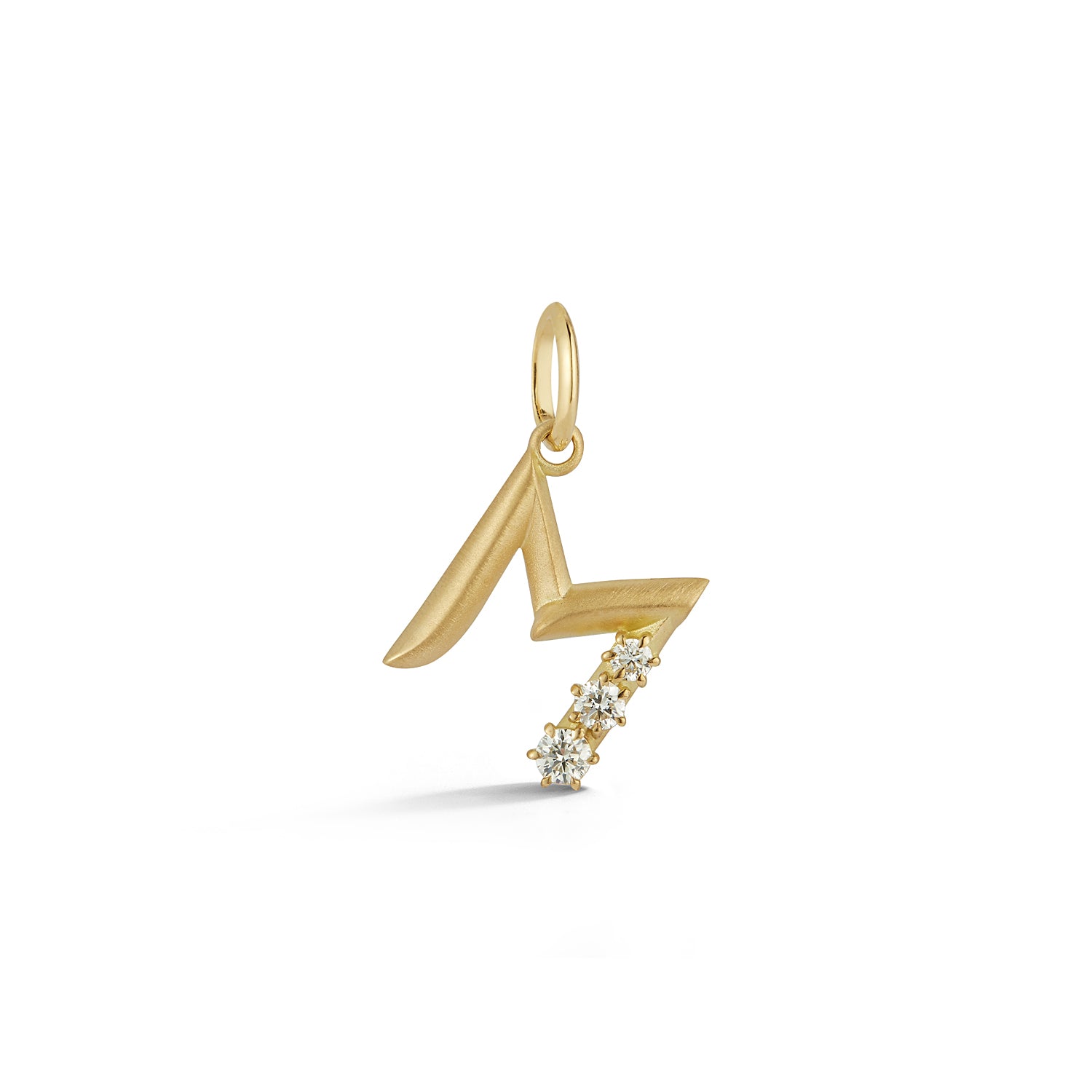 Letter M in 18K Yellow Gold