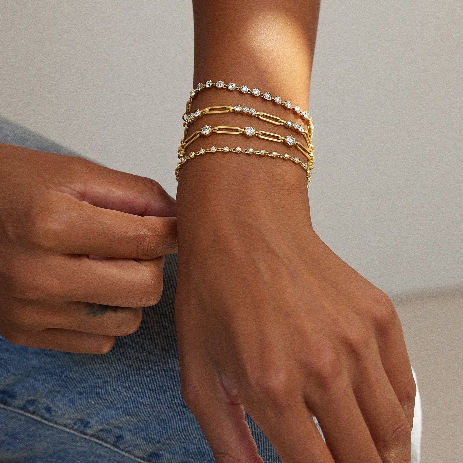 Signature Diamond Chain Bracelets – Jade Trau