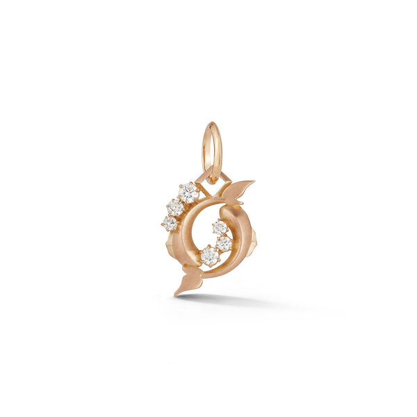 Pisces Charm in 18K Rose Gold