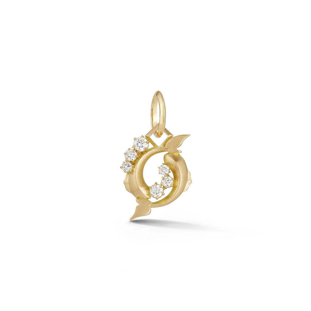 Pisces Charm in 18K Yellow Gold