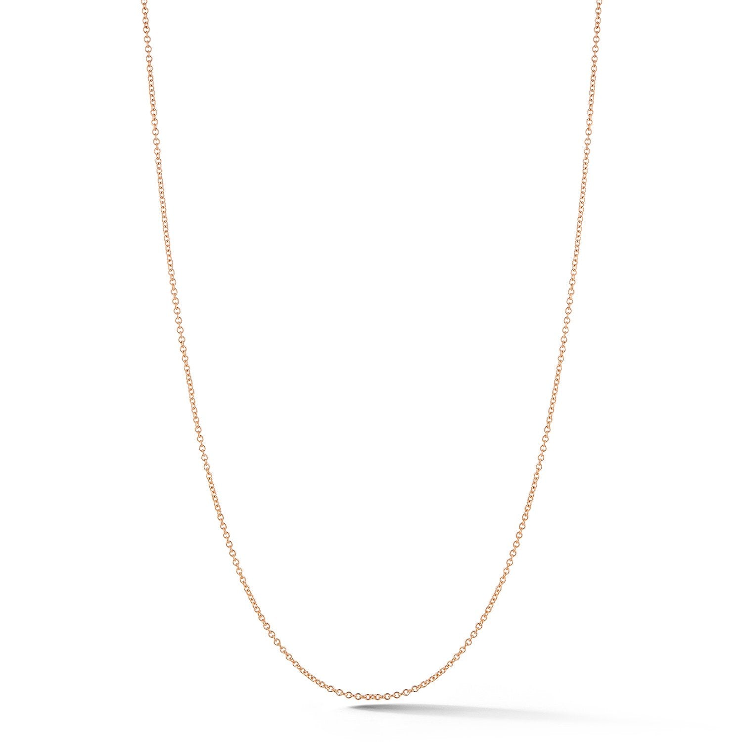 Cable Link Chain Necklace in 18K Rose Gold