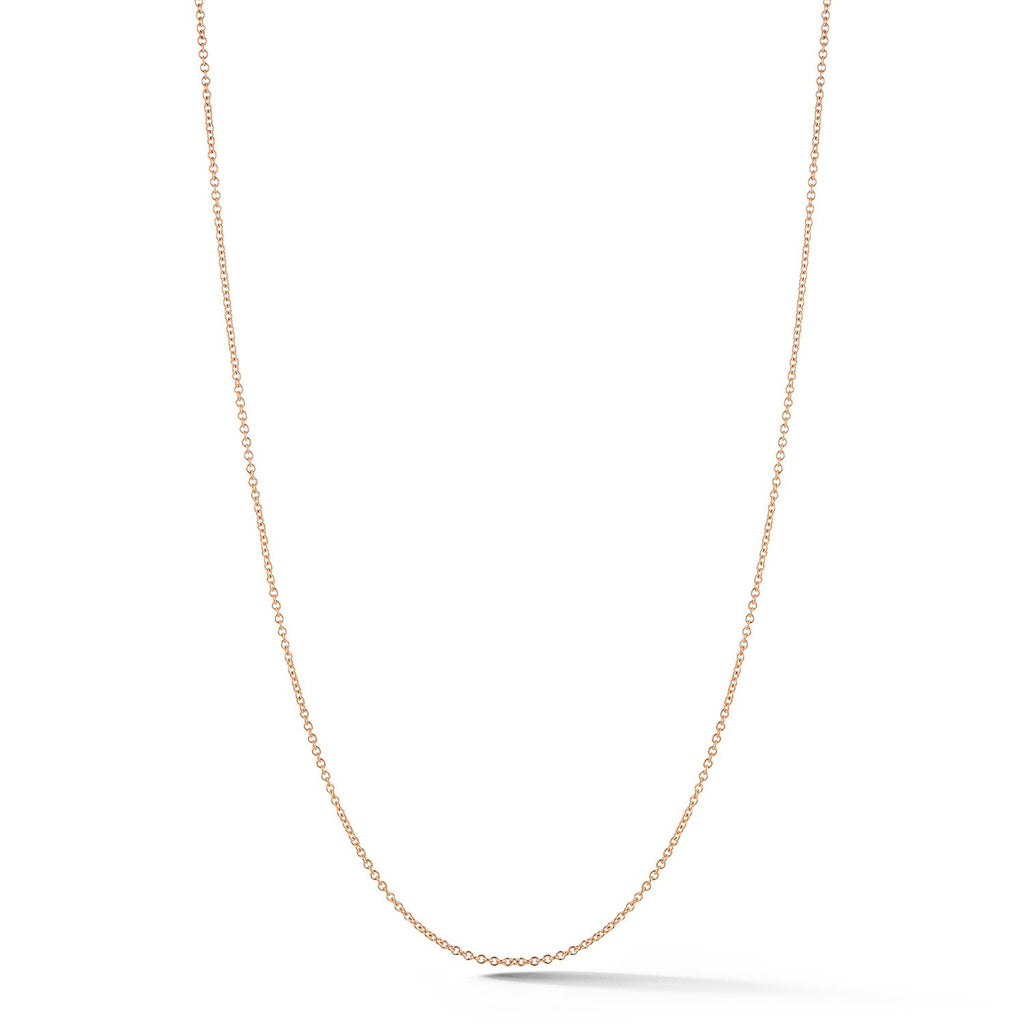 Cable Link Chain Necklace in 18K Rose Gold