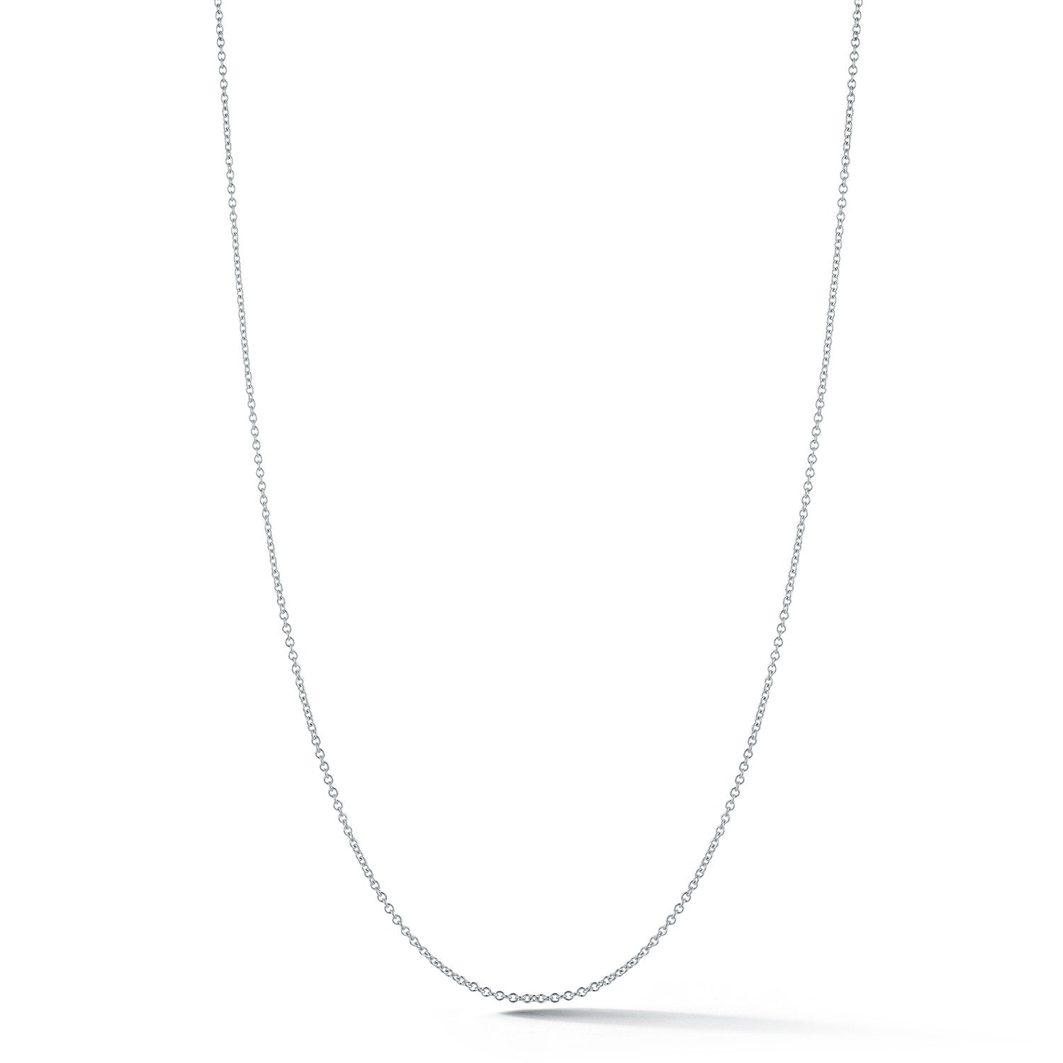 Cable Link Chain Necklace in 18K White Gold