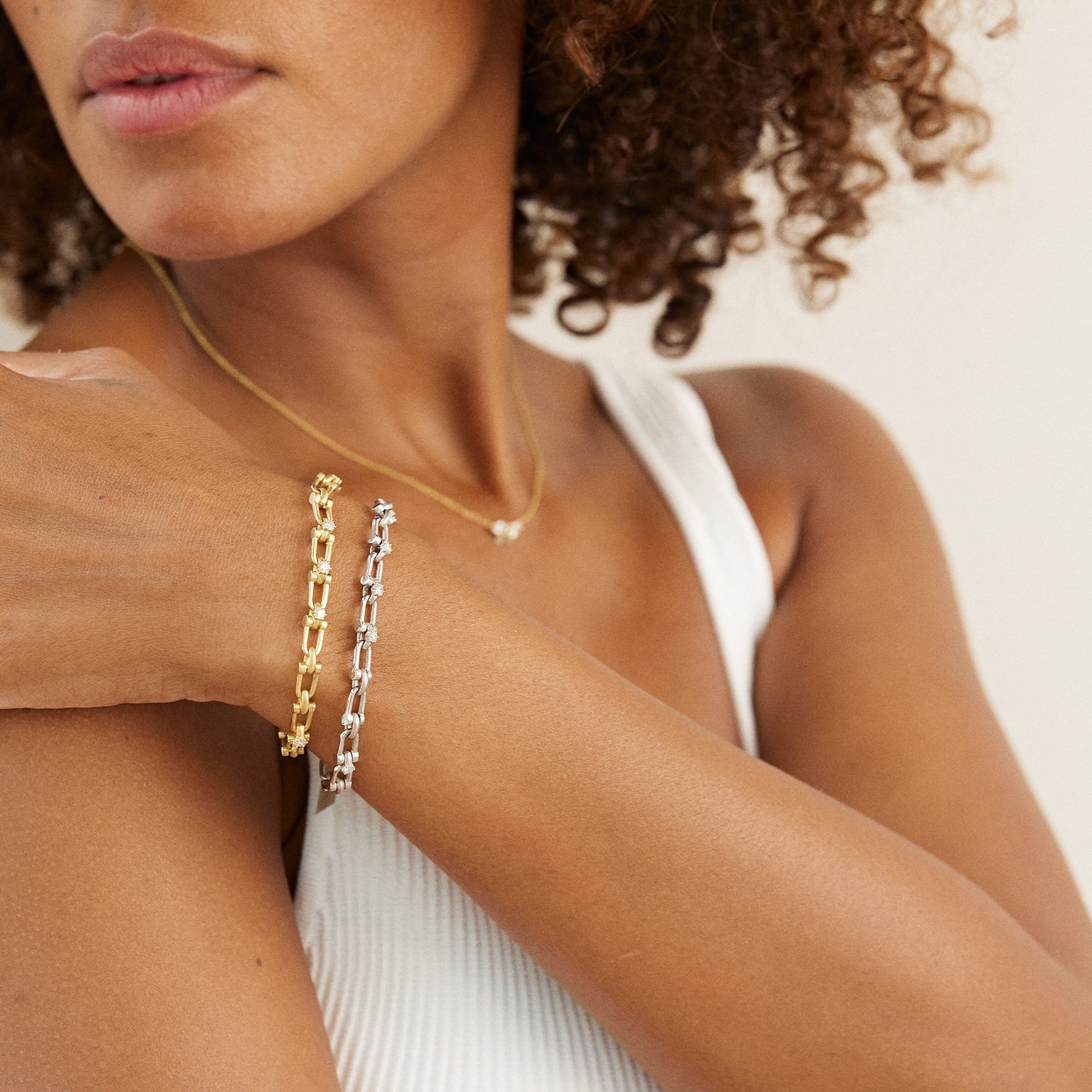 Signature Diamond Chain Bracelets – Jade Trau